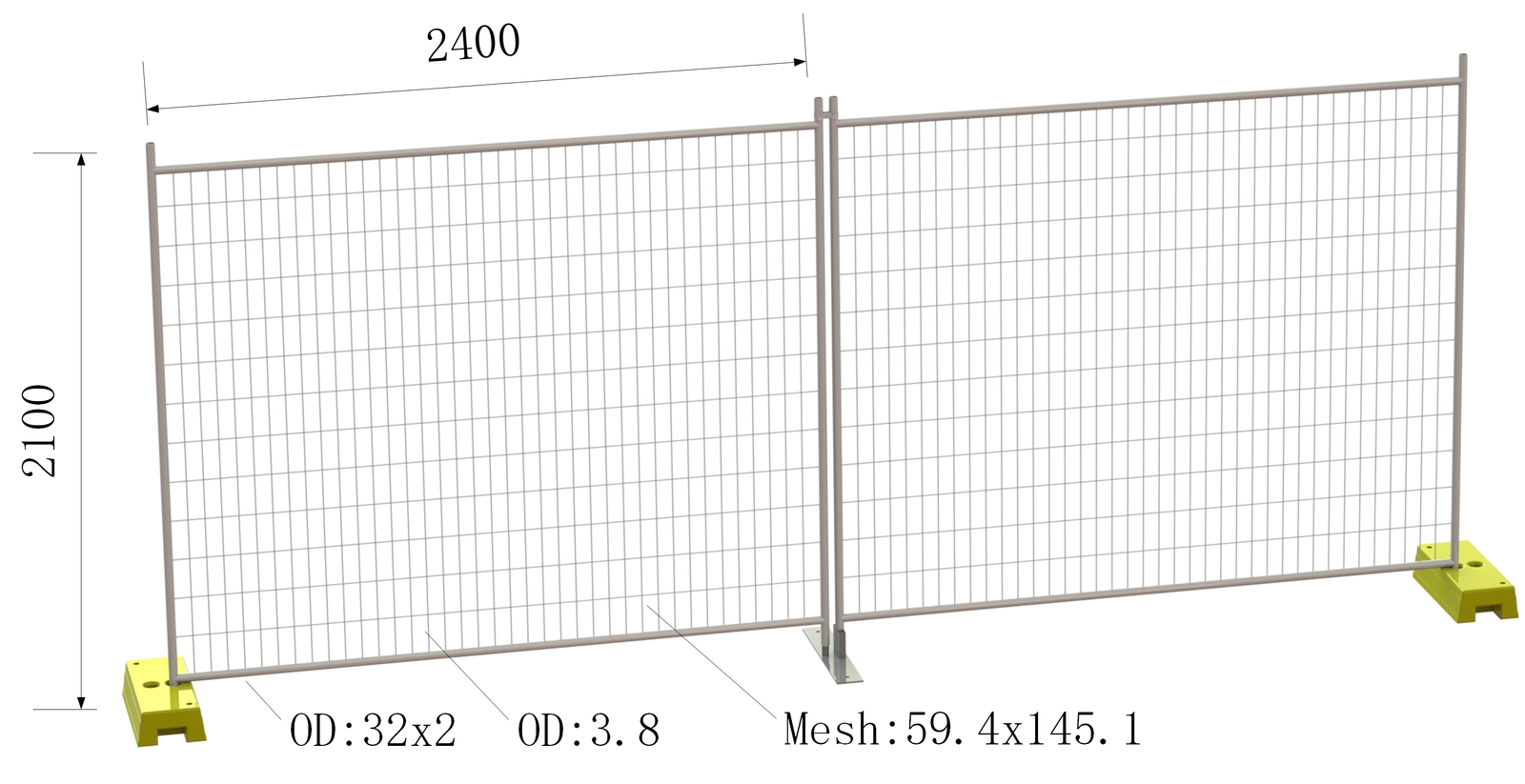 China Standard Temporary Fence:  Cost-Effective Solution